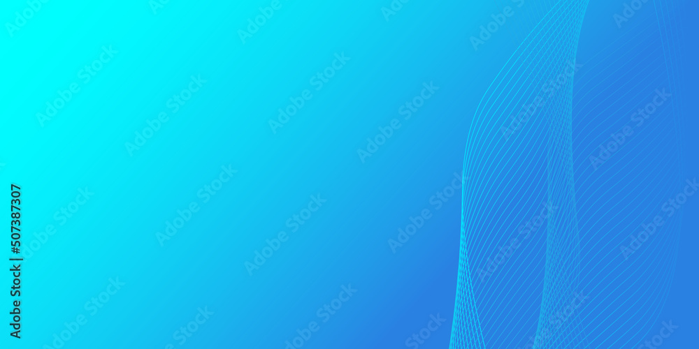 Wall mural vector wave lines flowing dynamic. abstract background.