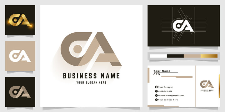 Letter CA or OA monogram logo