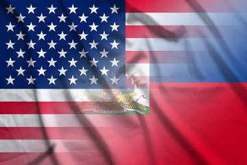 USA and Haiti state flag international contract HTI USA
