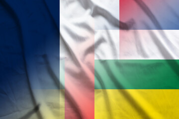 France and Central African Republic official flag international negotiation TCD FRA