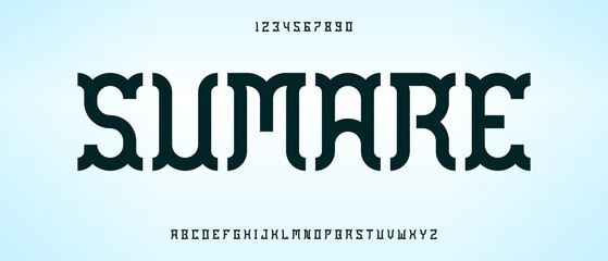 Modern creative alphabet with urban style template