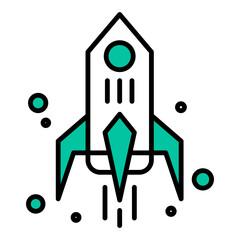 start up symbol rocket icon
