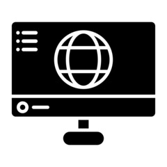 internet display icon on computer