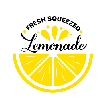 Lemonade round sign. Vector template for typography poster, banner,label, logo design, etc