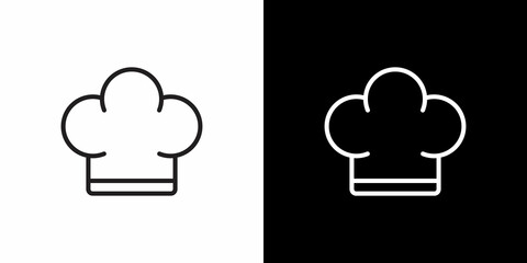 chef hat icon vector in line style