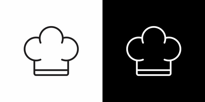 chef hat icon vector in line style