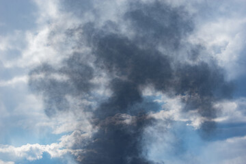 Fototapeta na wymiar Smoke on the sky background.