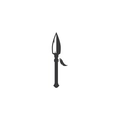 Black spear logo vector icon illustration