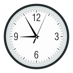 Wall clock on white background.