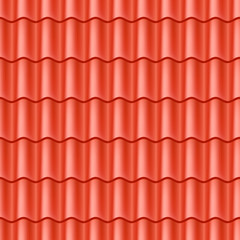 Seamless terracota roof tile - pattern for continuous replicate.