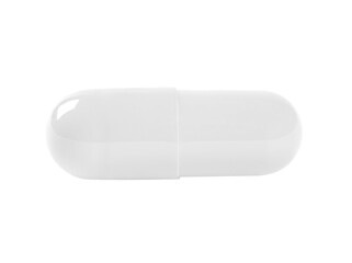 White capsule pill  isolated