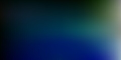 Dark blue, green vector abstract blur drawing.