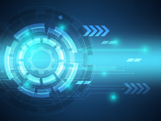 abstract blue futuristic cyber technology