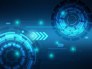 Fototapeta na wymiar abstract blue futuristic cyber technology background