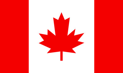 Fototapeta na wymiar Canada Vector Flag. Vector illustration.
