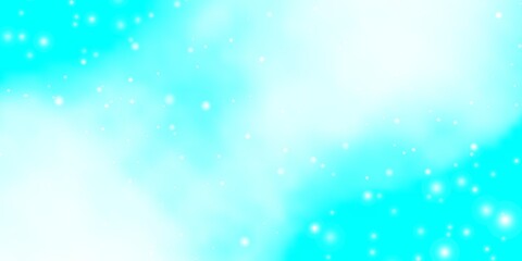 Light Blue, Green vector background with colorful stars.