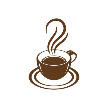 Coffee cup icon. Coffee vector isolated on white background. Coffee cup illustration simple sign