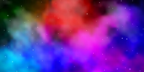 Obraz premium Dark Multicolor vector pattern with abstract stars.