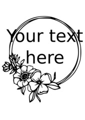 Circle floral frame
