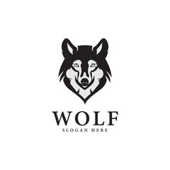 Fototapeta na wymiar Wolf Vintage Logo Stock Vector
