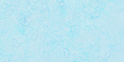 Light blue, yellow vector texture with memphis shapes.