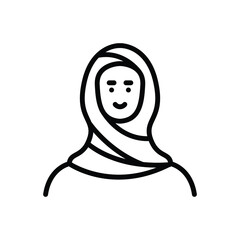 Black line icon for arab