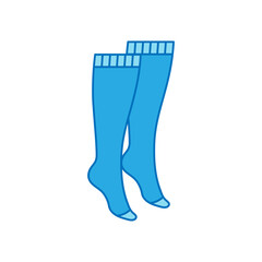 knee high socks icon design template vector illustration