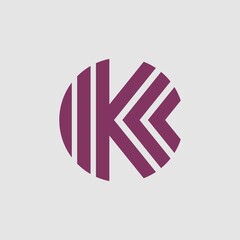 letter K initial logo icon vector template