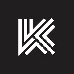 letter K initial logo icon vector template