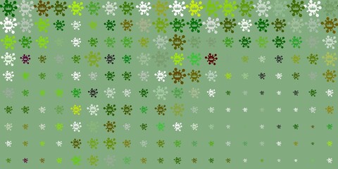 Light Green, Yellow vector texture with disease symbols.