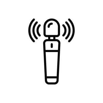 Black line icon for vibrators
