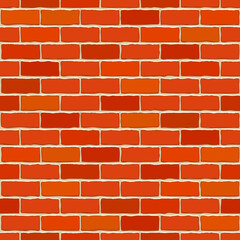 Seamless vector brick wall - background pattern for continuous replicate.