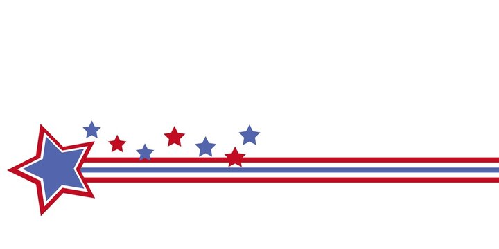  The stars and Stripes border illustration. Stars and Stripes concept decoration graphics for US national event design and background. Vector illustration.