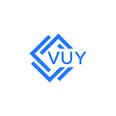VUY technology letter logo design on white  background. VUY creative initials technology letter logo concept. VUY technology letter design.
