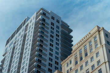 Fototapeta na wymiar modern office building with sky downtown miami 