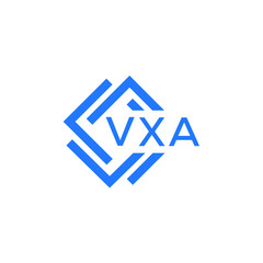 Fototapeta premium VXA technology letter logo design on white background. VXA creative initials technology letter logo concept. VXA technology letter design.