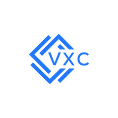 Fototapeta premium VXC technology letter logo design on white background. VXC creative initials technology letter logo concept. VXC technology letter design.