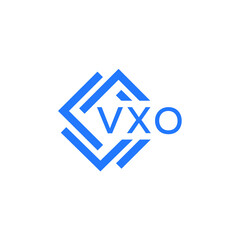Fototapeta premium VXO technology letter logo design on white background. VXO creative initials technology letter logo concept. VXO technology letter design.