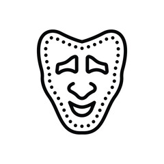 Black line icon for tragedy