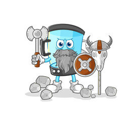 blender viking with an ax illustration. character vector