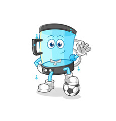 blender playing soccer illustration. character vector