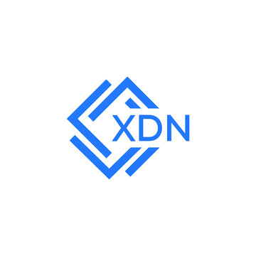 XDN Flat accounting logo design on white  background. XDN creative initials Growth graph letter logo concept. XDN business finance logo design.