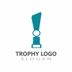 Trophy cup vector winner icon logo design image template