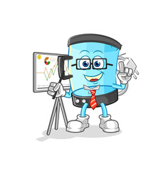 blender marketing character. cartoon mascot vector