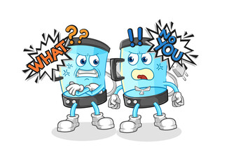 blender arguing each other cartoon vector