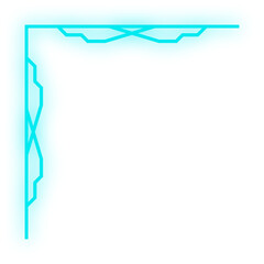 glowing hud border corner