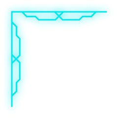 glowing hud border corner