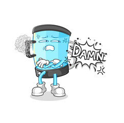 blender very pissed off illustration. character vector