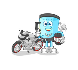 blender racer character. cartoon mascot vector