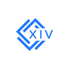 XIV technology letter logo design on white  background. XIV creative initials technology letter logo concept. XIV technology letter design.